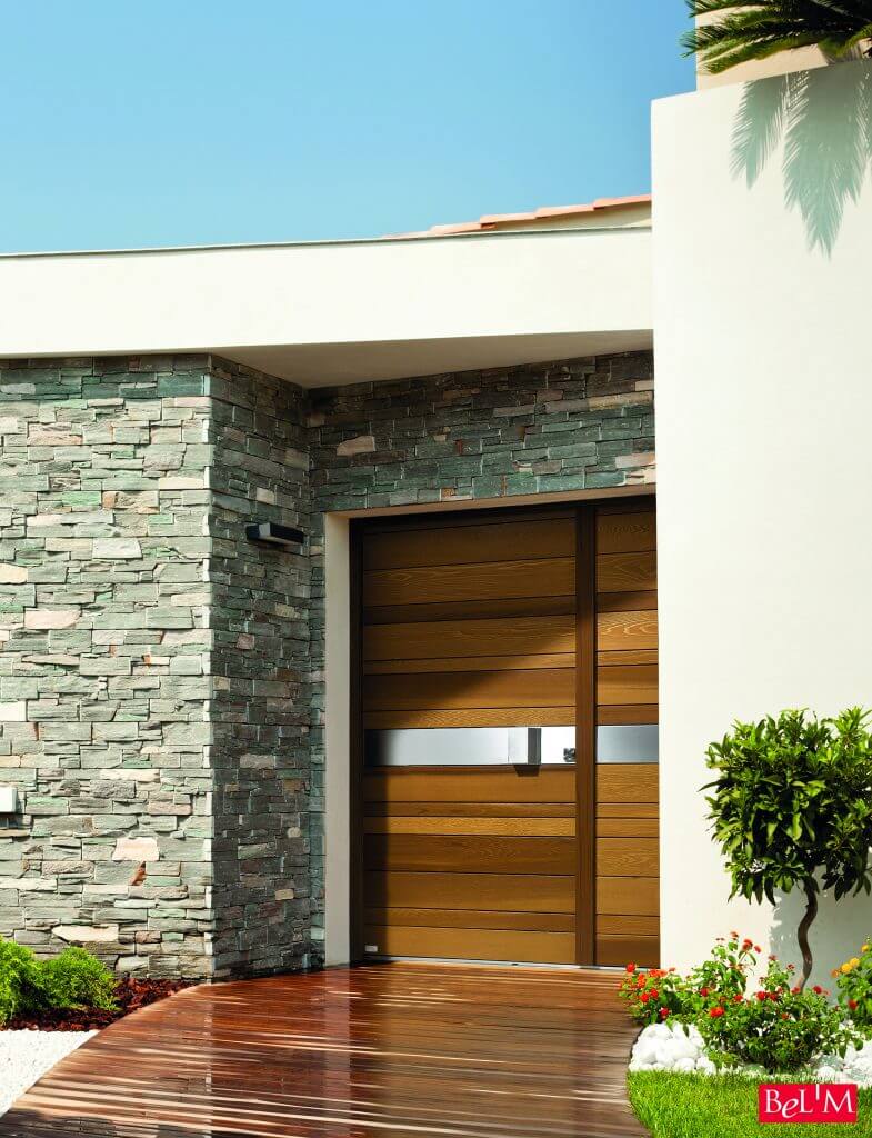 external shot of entrance door to luxurious property